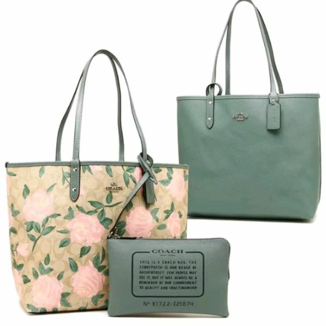 Coach reversible floral clearance tote