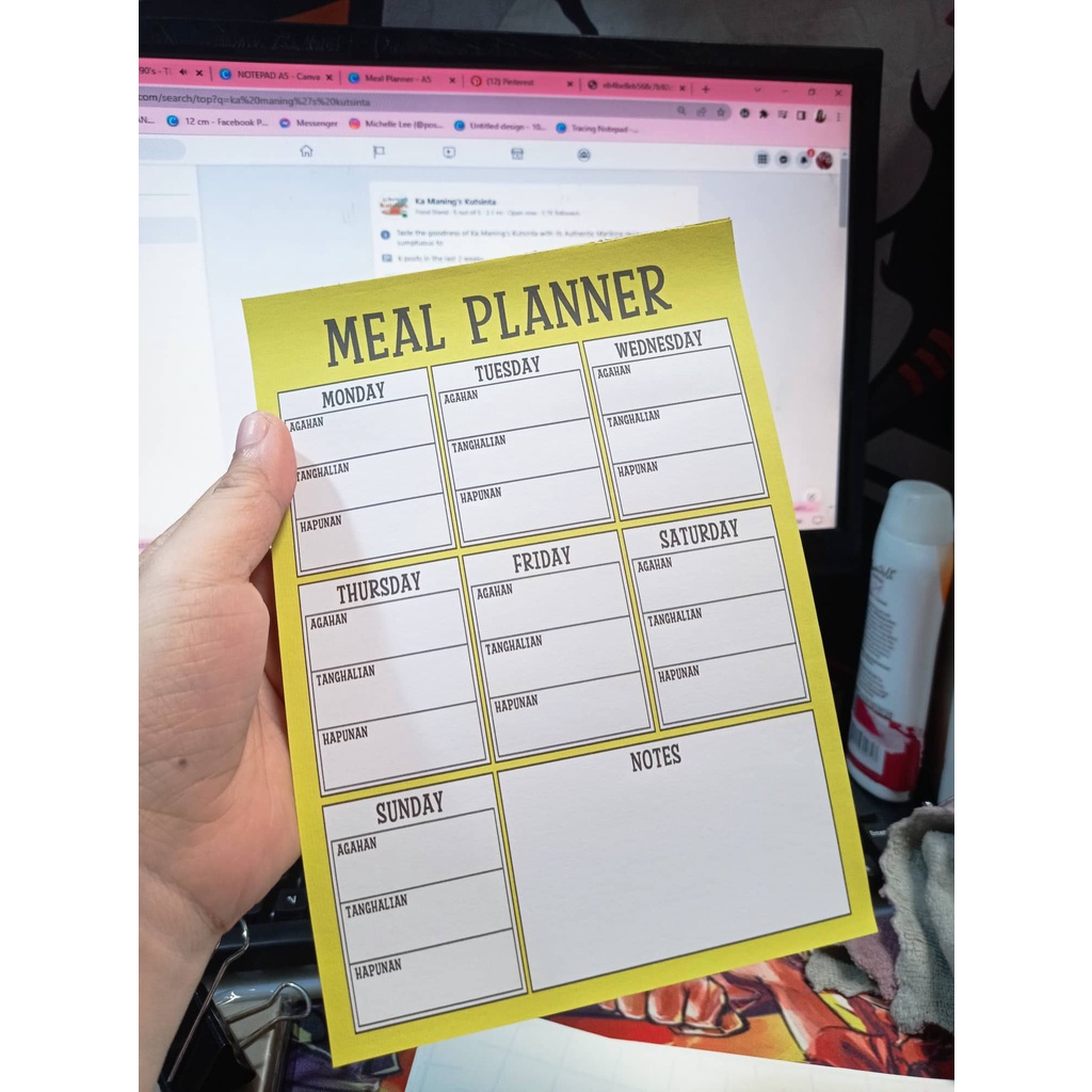 Meal Planner Notepad Shopee Philippines