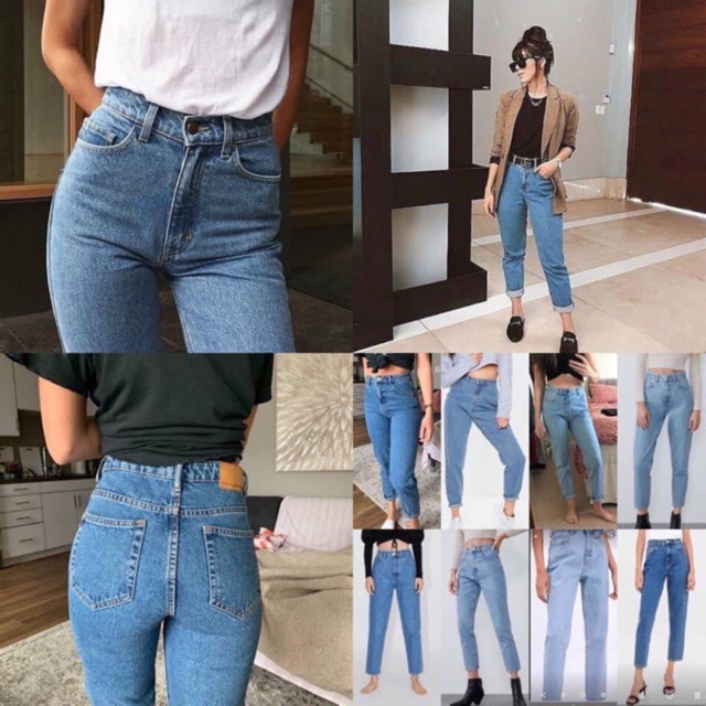 Mom store jeans shopee