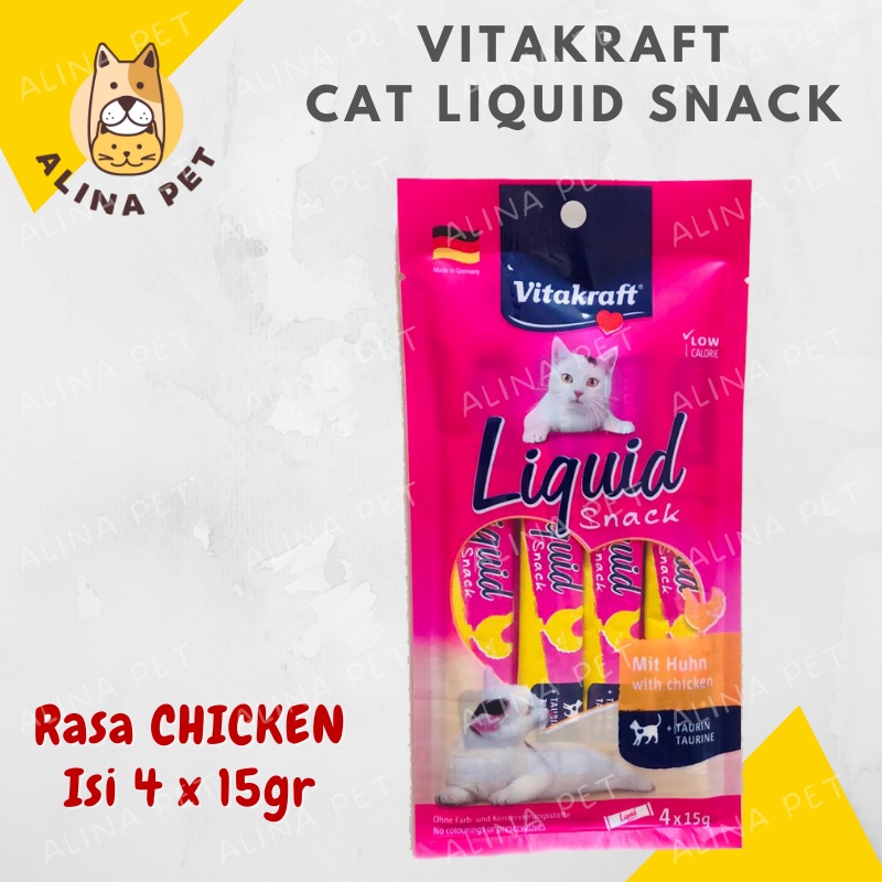 Vitakraft Liquid Cat Snack Chicken Taurine Snack Cat Food Cat Snack Cat