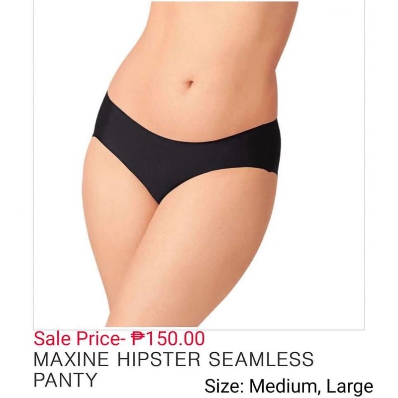 AVON Maxine Hipster Seamless Panty Black (Medium/Large)