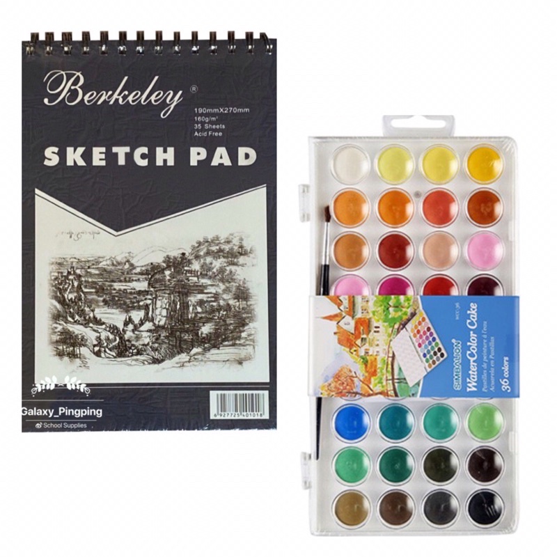 Sealed] 190x270mm Berkeley sketch pad / Simbalion Watercolor Cake