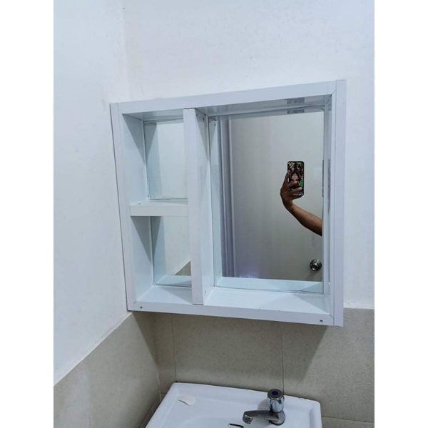 Bathroom Mirror Rack Aluminum 50cm x 50cm | Shopee Philippines