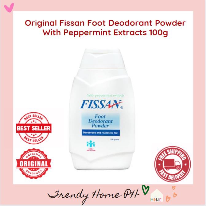 Original Fissan Foot Deodorant Powder With Peppermint Extracts 100g