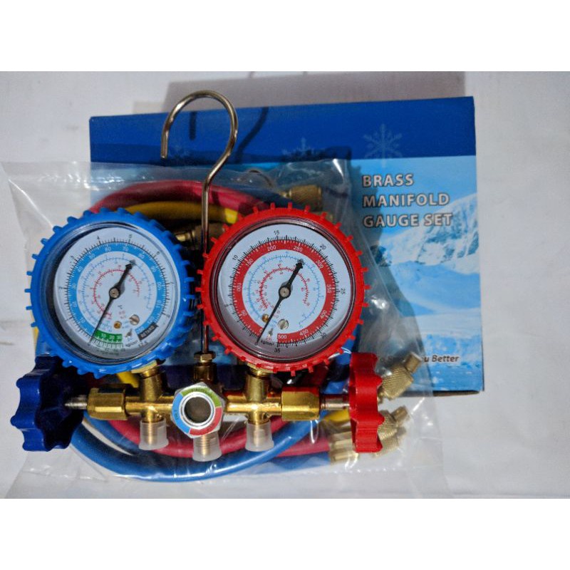 Manifold Gauge Brass Manifold Gauge Set with Hose and Adaptor