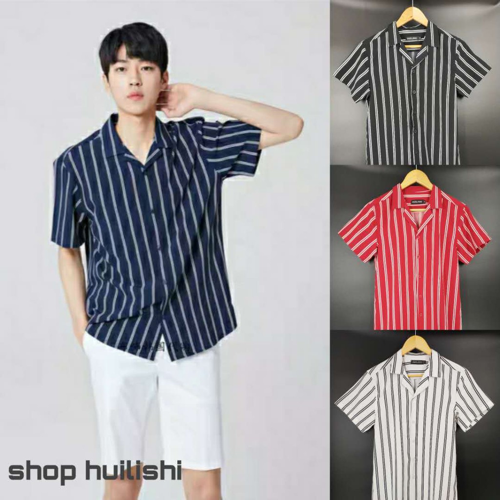 Korean Quality Stripe Polo for Men C.O.D Shopee Philippines