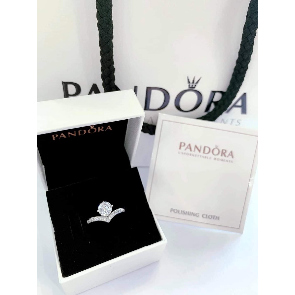 Pandora Diamond (20) Promise Rings Complete Package Silver Engagement ...