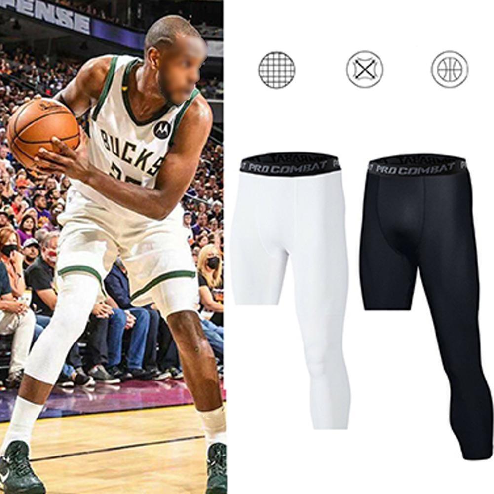 Basketball Tights Cropped Men s Five point Pants Sports Training Leggings Running Fitness Pants Shopee Philippines