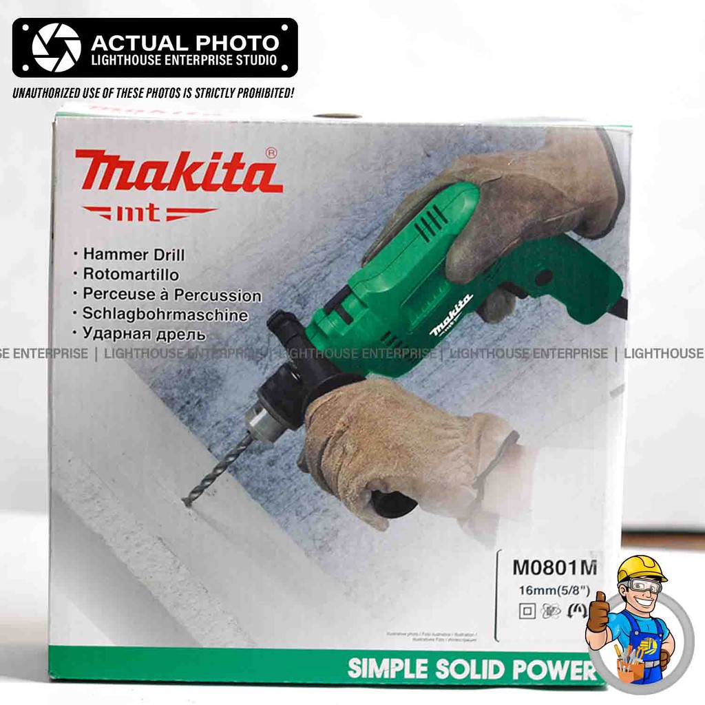 MAKITA MT Series 500W Hammer Drill M0801M w FREE 3M Meter LIGHTHOUSE ENTERPRISE