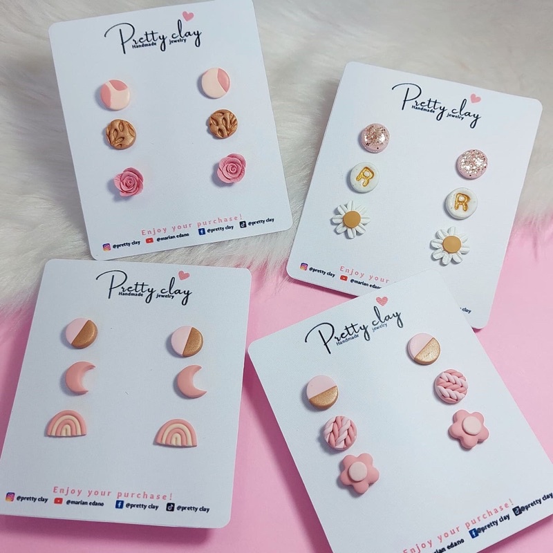 Polymer clay stud deals earrings