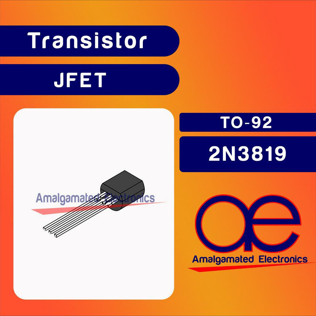 2N3819 Transistor Switching, JFET VHF/UHF Amplifier N Channel Depletion