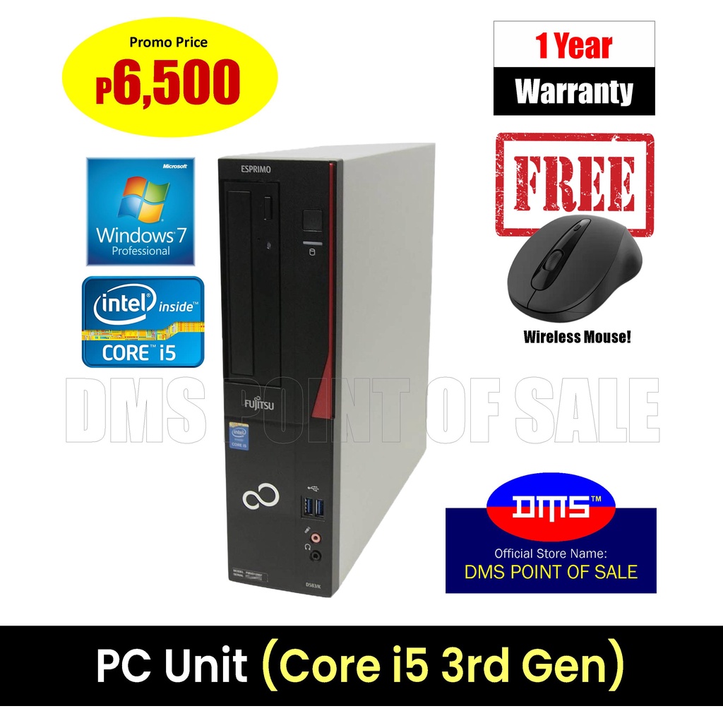 FUJITSU PC Computer - Core i5 4/Gen - READY TO USE - 1 Year