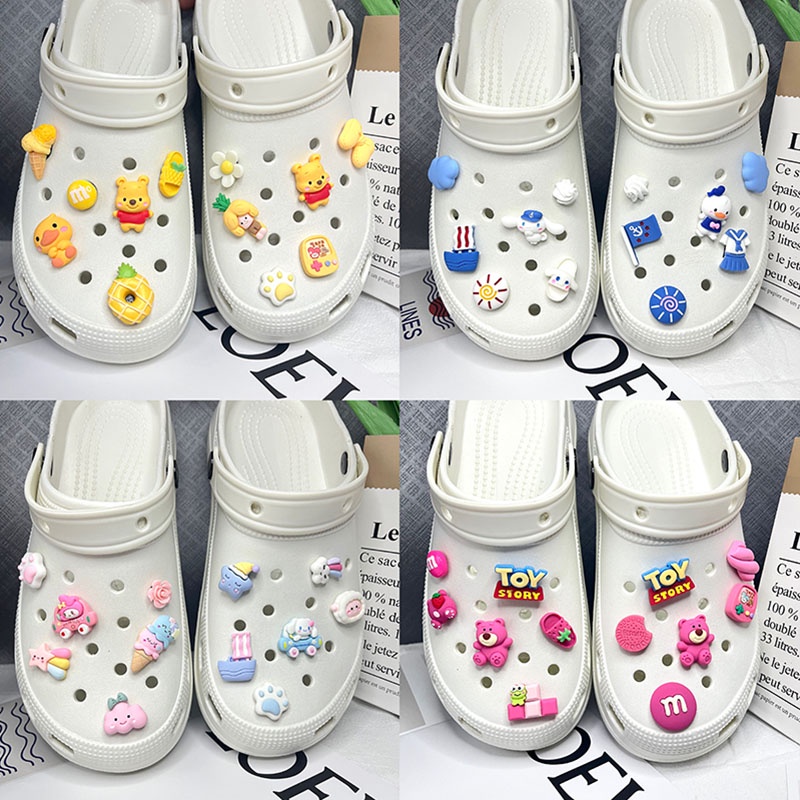 Cute Winnie The Pooh Set Jibbitz For Crocs Charm Shoes Accessories Lalagyan Ng Sapatos Slippers