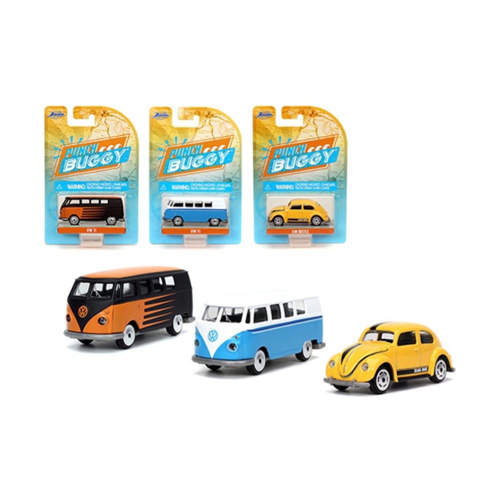 jada-punch-buggy-slug-bug-wave-2-set-of-3-1-64-scale-die-cast-cars