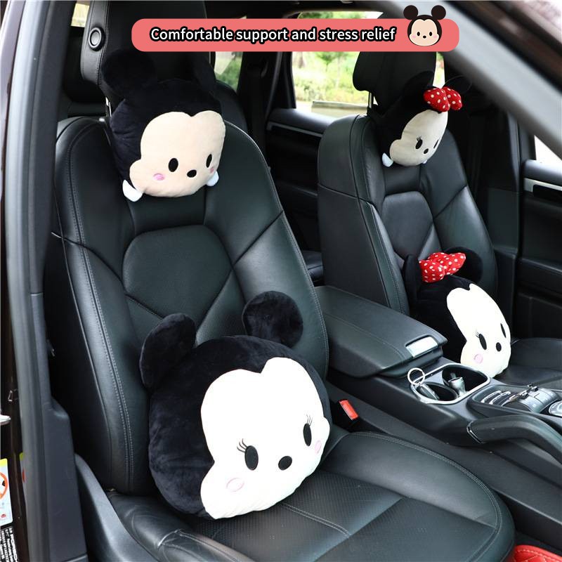 Mickey headrest lumbar car cartoon cute headrest lumbar/seat headrest ...