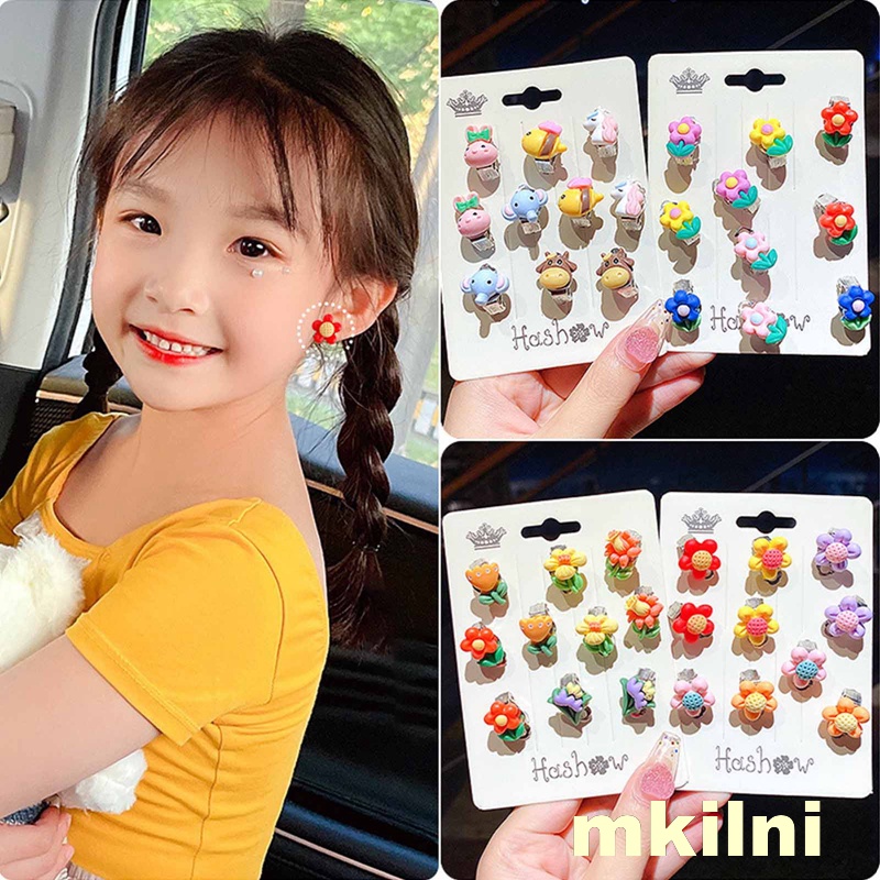 No Hole Resin Cute Holeless Ear Clips For Girls Children Earrings