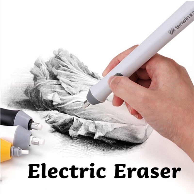 Refillable Electric Eraser School Pencil Eraser Stationery Battery