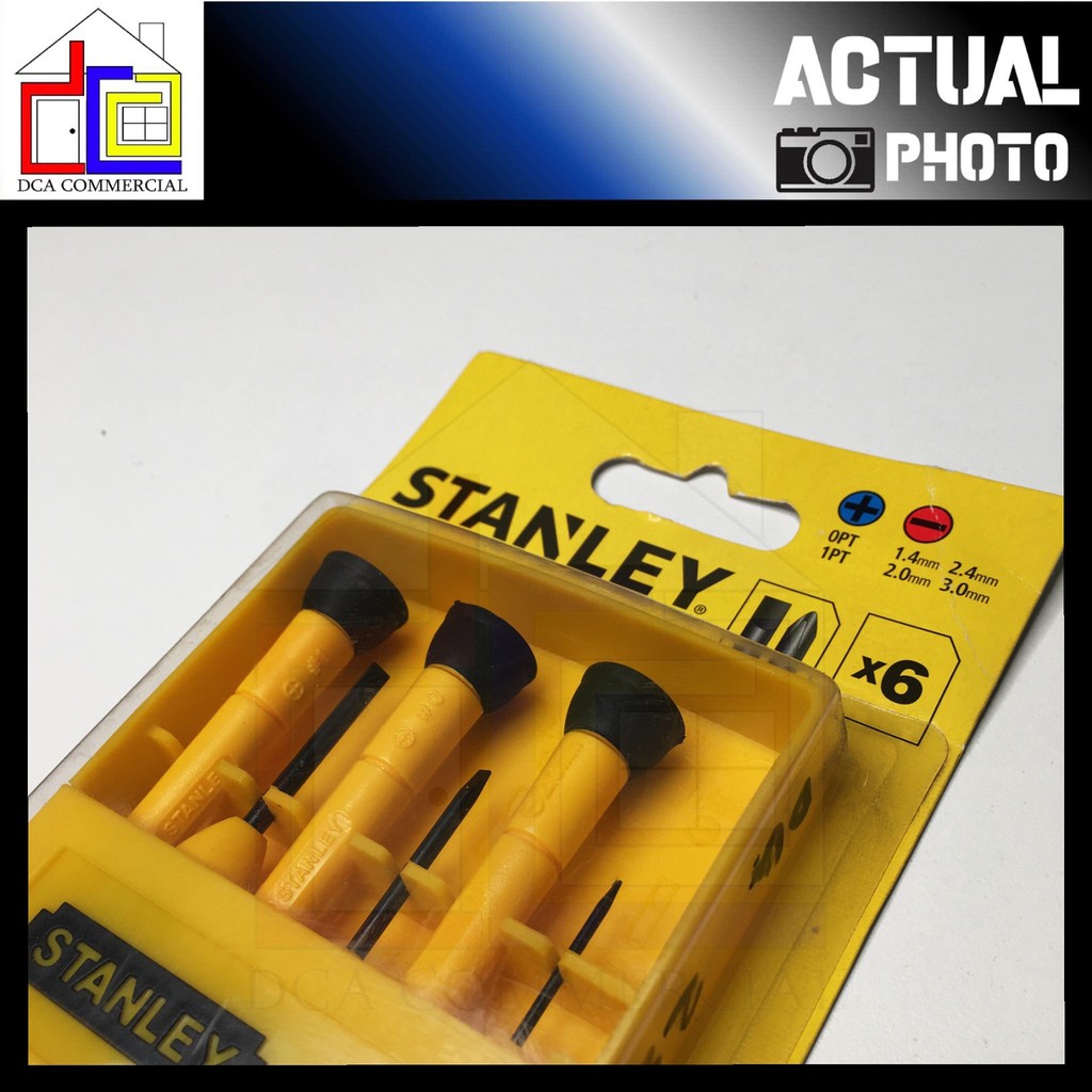 Stanley Precision Screw Driver Set Yellow 6pcs Set Shopee Philippines