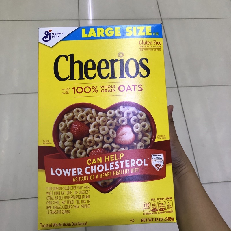 CHEERIOS MADE WITH 100 WHOLE GRAIN OATS LOWER CHOLESTEROL 340g