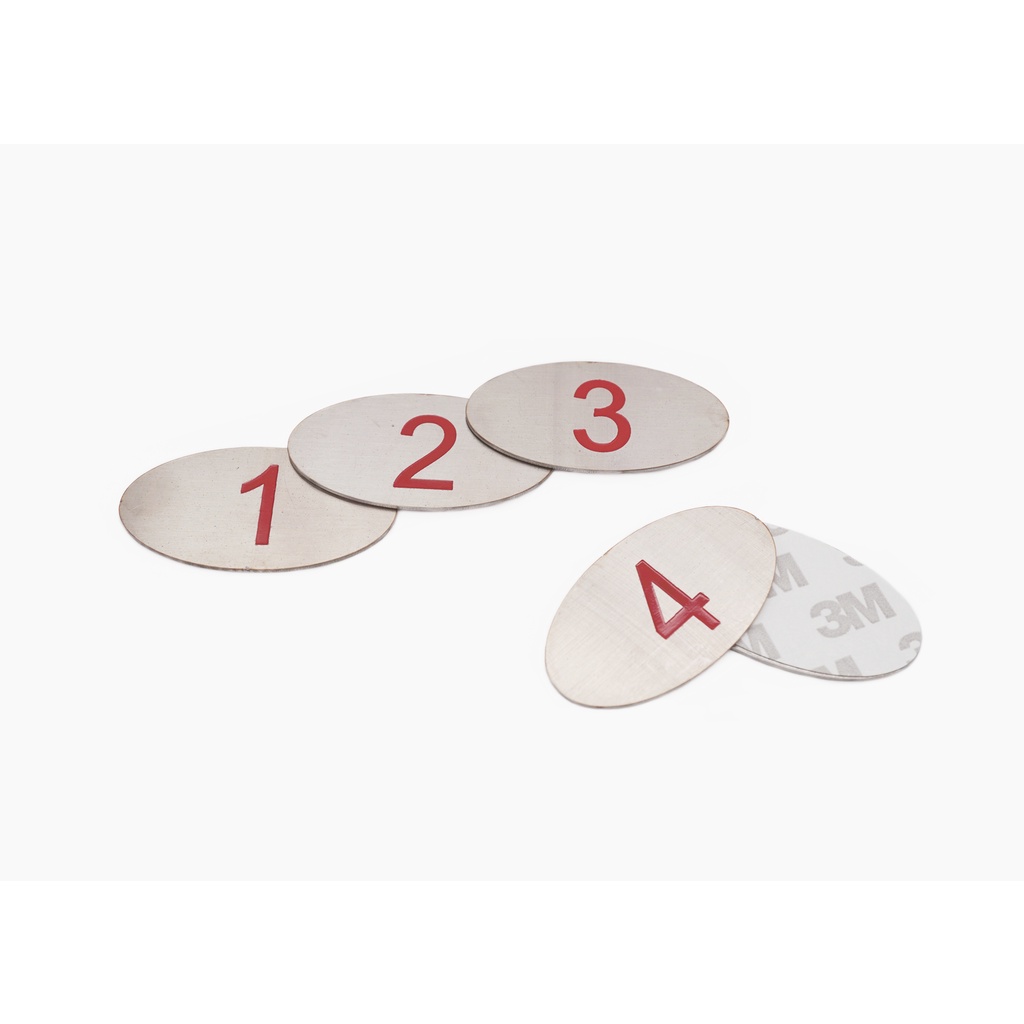 304 Stainless Steel Engraved Oval Table Numbers Pubs Restaurants Clubs ...