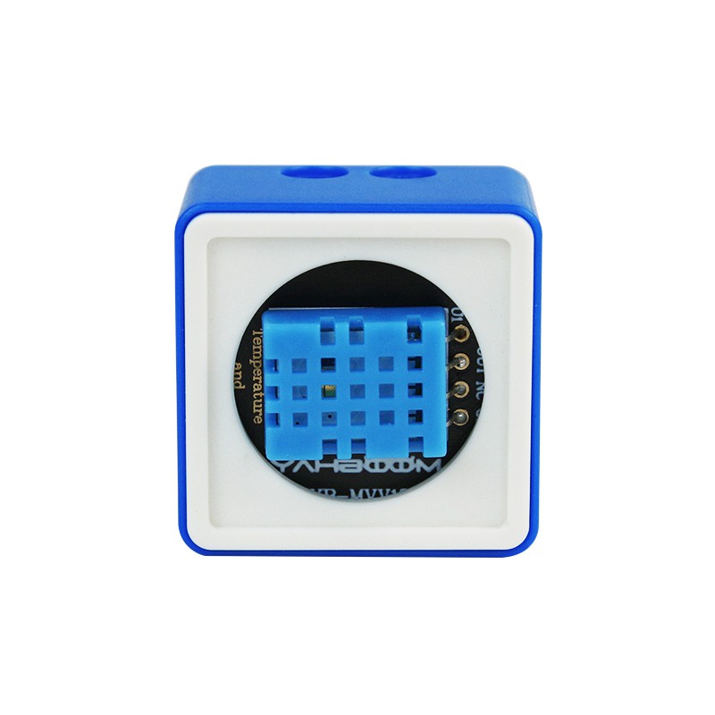 Lego block-shaped humidity and temperature sensor using microphone:bit ...