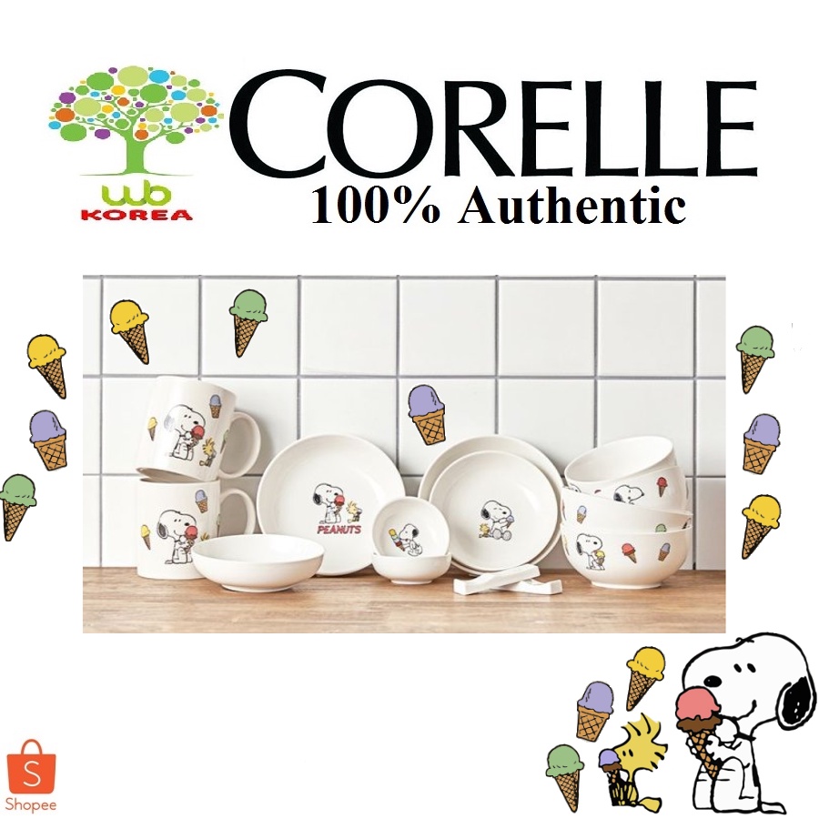 CORELLE Corningware X Peanuts Tableware 14 Piece Set Shopee