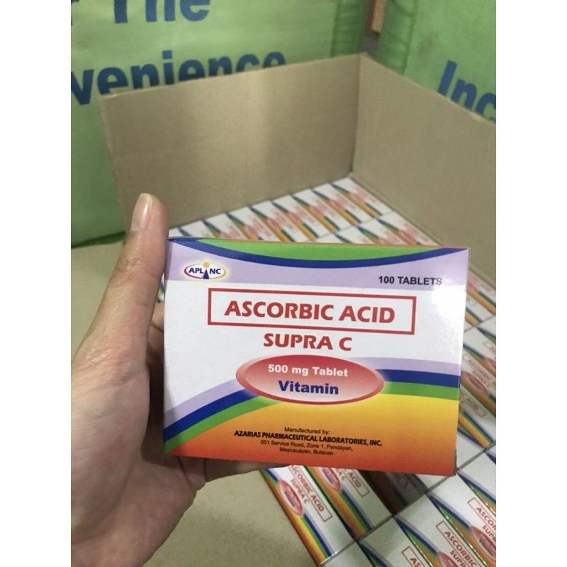 ASCORBIC ACID VITAMIN C (SUPRA C) 500MG WITH 100 TABLETS Shopee