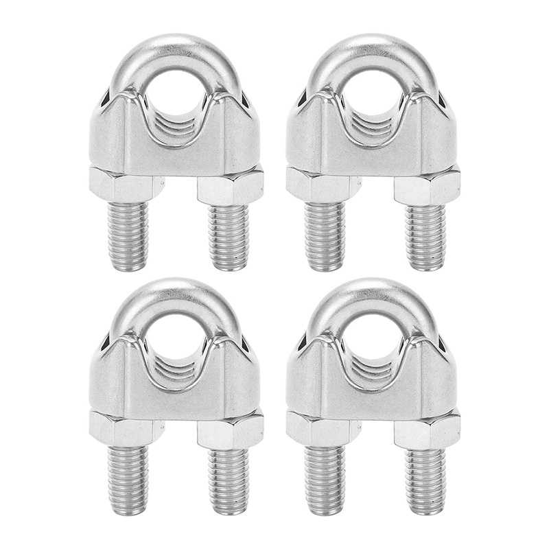 Best 4Pcs Wire Rope Clamp U Bolt Saddle Fastener M14 Heavy Duty Wire