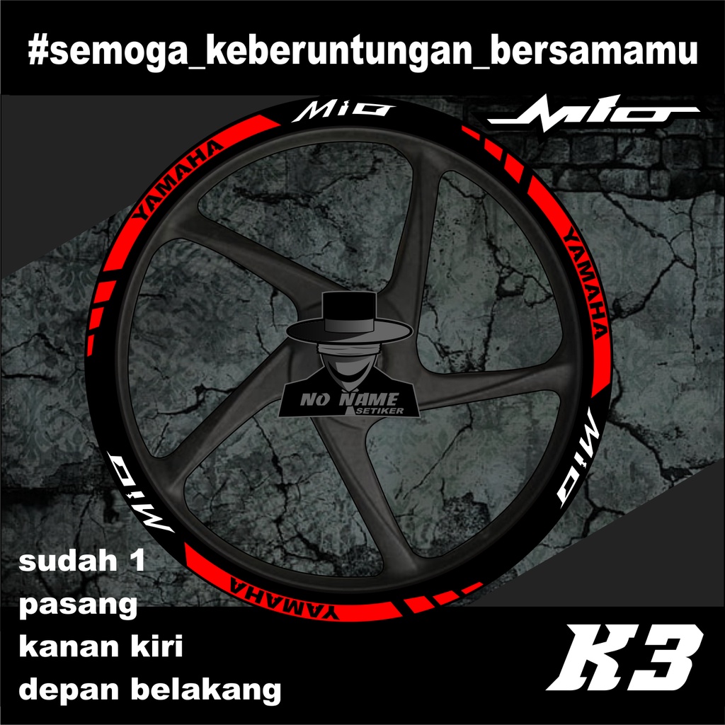 Rim stickers, rim stickers, cutting rims (k3) yamaha mio sporty, m3 ...