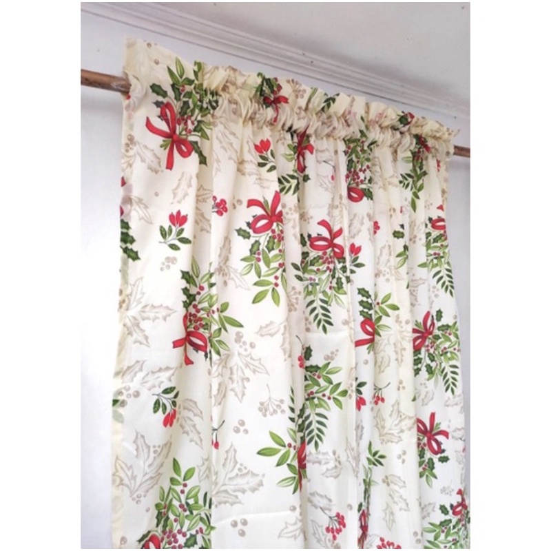 Christmas Design Window Curtain and Sink Curtain Shopee Philippines