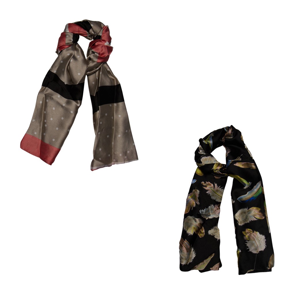 Armando caruso Light Satin Scarf Set of 2 Shopee Philippines