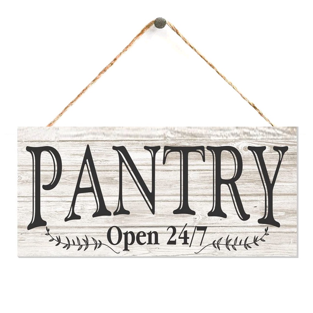 Pantry Open 24/7 Wood Wall Sign Home Decoration | Shopee Philippines