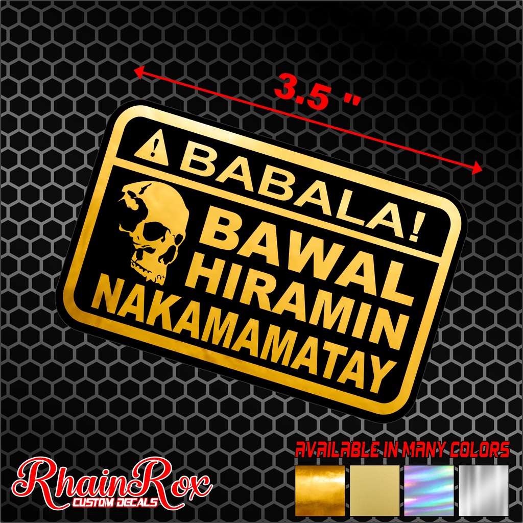 Babala Sticker Part1 Yayamanin Goldchrome Mattgold Silver Hologram