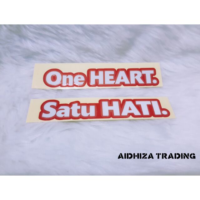 Stiker one heart stiker satu hati stiker honda sticker cutting stiker ...