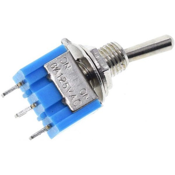 10 Pezzi Microinterruttori A Levetta MTS-102 SPDT ON-ON 3 Pin 6A 125VAC