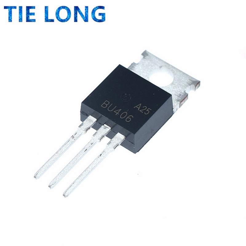 10 pçs/lote novo bu406 para-220 silício npn comutação transistor ...