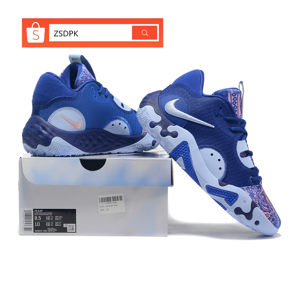 100 Original Nike Paul George PG Purple Blue Sports Basketball Shoes For Men Shopee Philippines