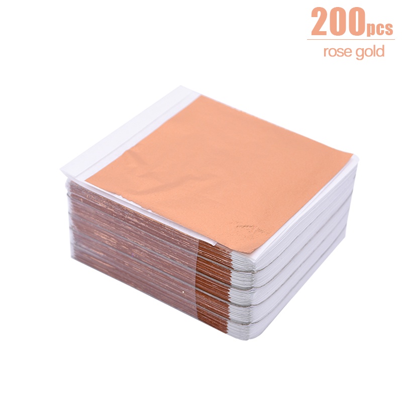 100/200 Sheets Imitation Gold Leaf Foil – DIY Gilding Craft Paper For Art Decor