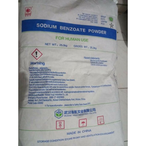25KG. SODIUM BENZOATE(FOOD GRADE) Shopee Philippines