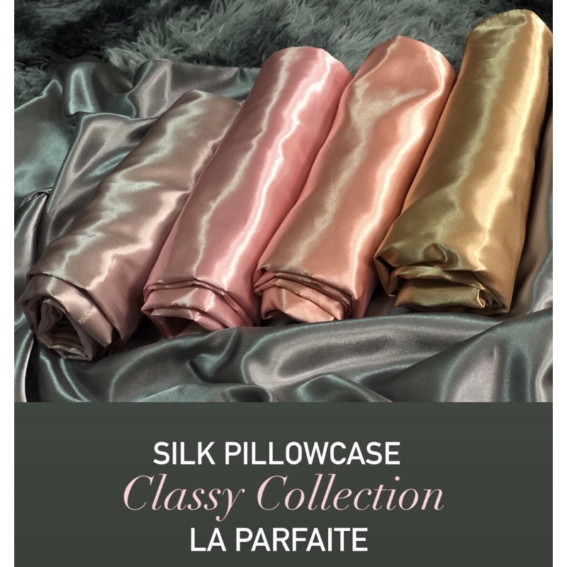 Silk Pillowcase Premium Hypoallergenic SILK PILLOWCASE La Parfaite