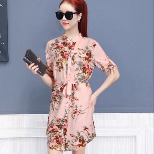 Korean sales polo dress