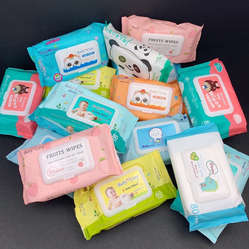 HS BABY WIPES 80pcs per pack / 10pcs in a pack (Non Alcohol wetwipes