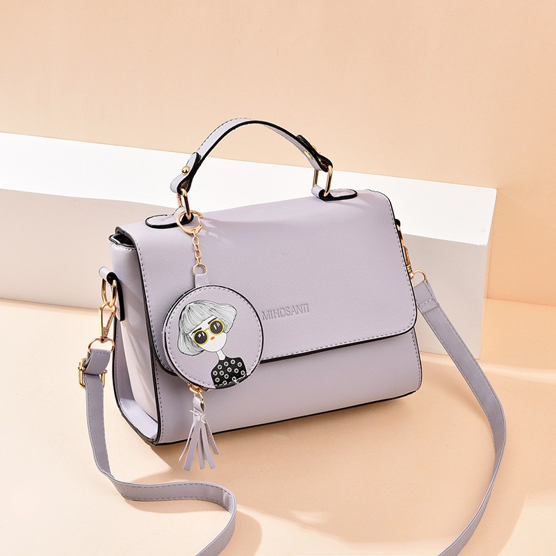 2019 all season new wave shoulder Korean fashion handbags Messenger small square bag Shopee Philippines