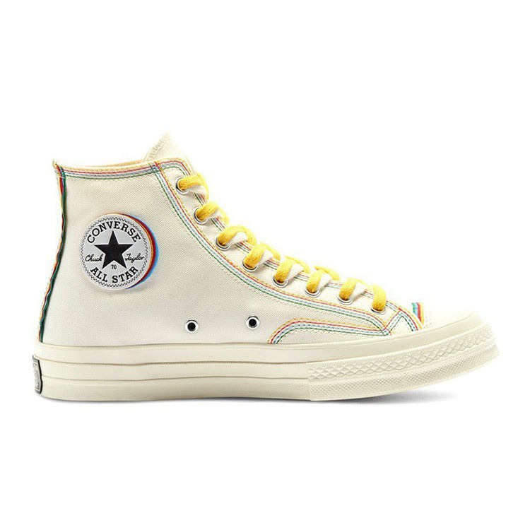1970s Converse Layers summer rainbow cream white canvas shoes | Shopee ...