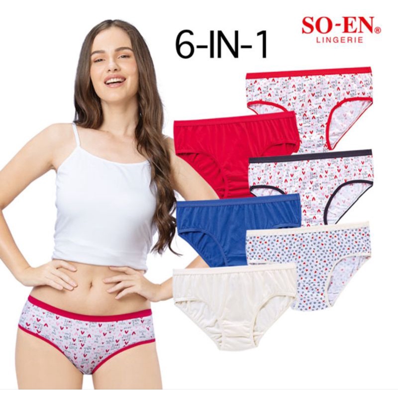 PSS SoEn 6in1 Ladies' Bikini Panty (Simmone) Shopee Philippines