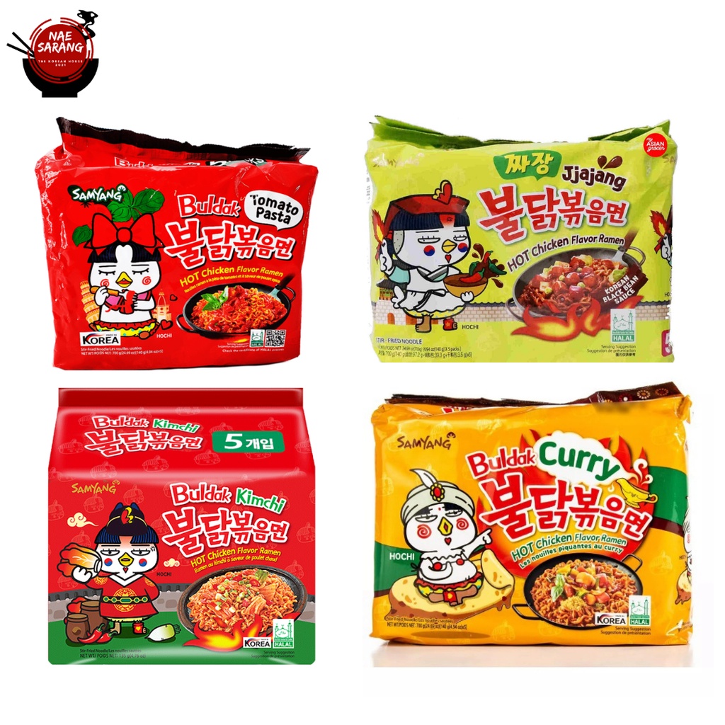 SAMYANG BULDAK (HALAL) KOREAN NOODLES hot chicken spicy ramen PACK 5pcs ...