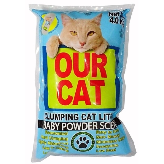 Cat litter outlet baby powder