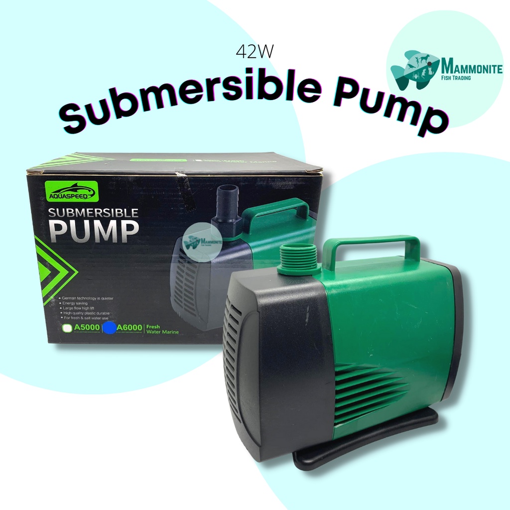 Aquaspeed Submersible Pump A6000 Aquarium Small Cycle Filter 42 Watts ...