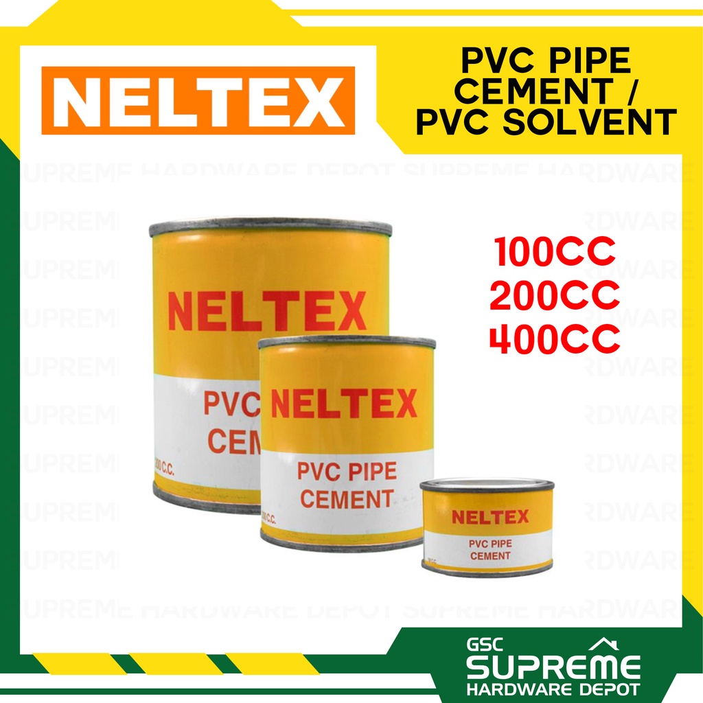 Neltex PVC Solvent / PVC Pipe Cement 100CC, 200CC, 400CC Shopee