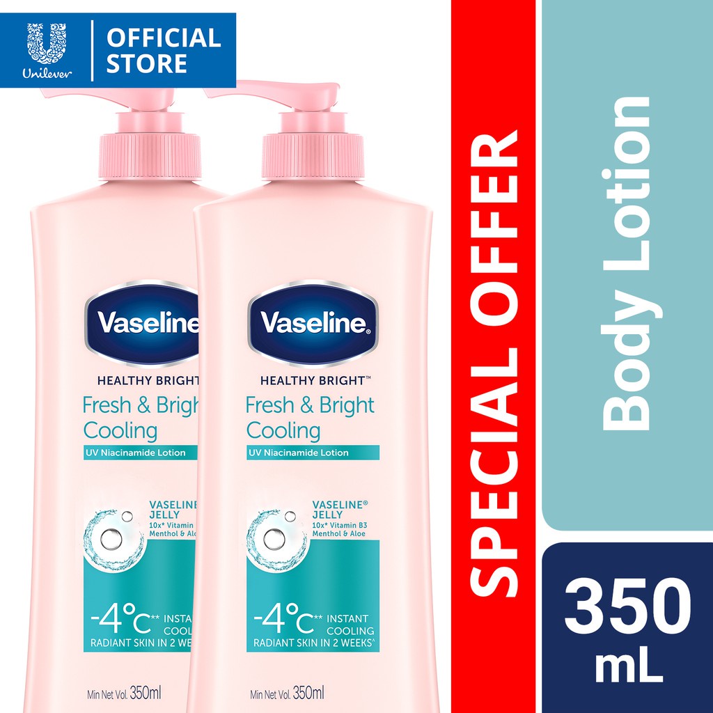 Vaseline Healthy Bright Fresh & Fair UV Cooling Gel Lotion For Glowing ...